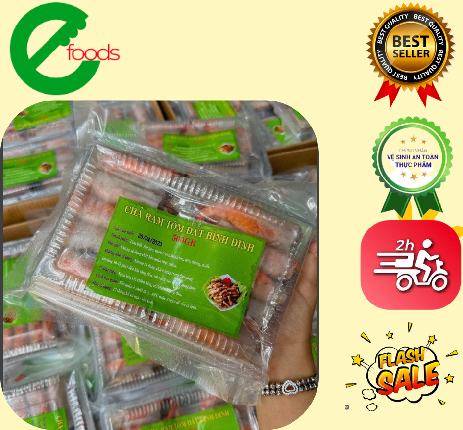 Chả ram tôm đất bình định 500g - 1kg giòn ngon