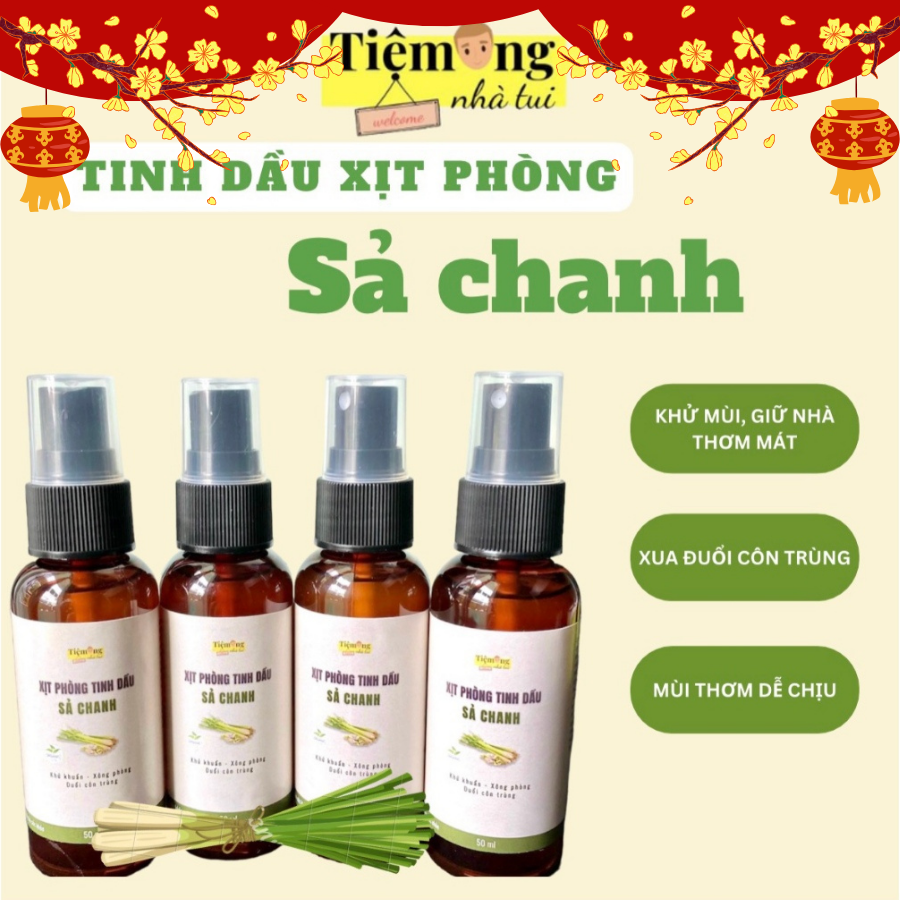 Tinh dầu xịt phòng sả chanh đuổi muỗi đuổi côn trùng khử khuẩn thơm phòng tự nhiên