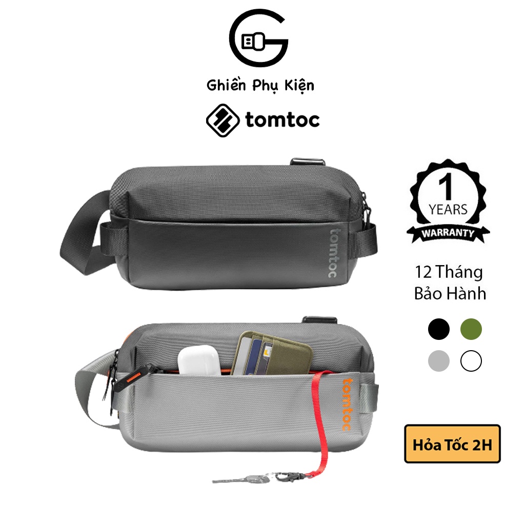 Túi đeo chéo tomtoc h02 codura stylish sling bag 8.3inch - hàng chính hãng