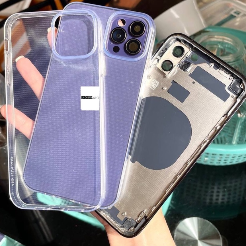 Ốp lưng dành cho máy đã thay vỏ độ 11 lên 13pro/14pro ốp trong silicon