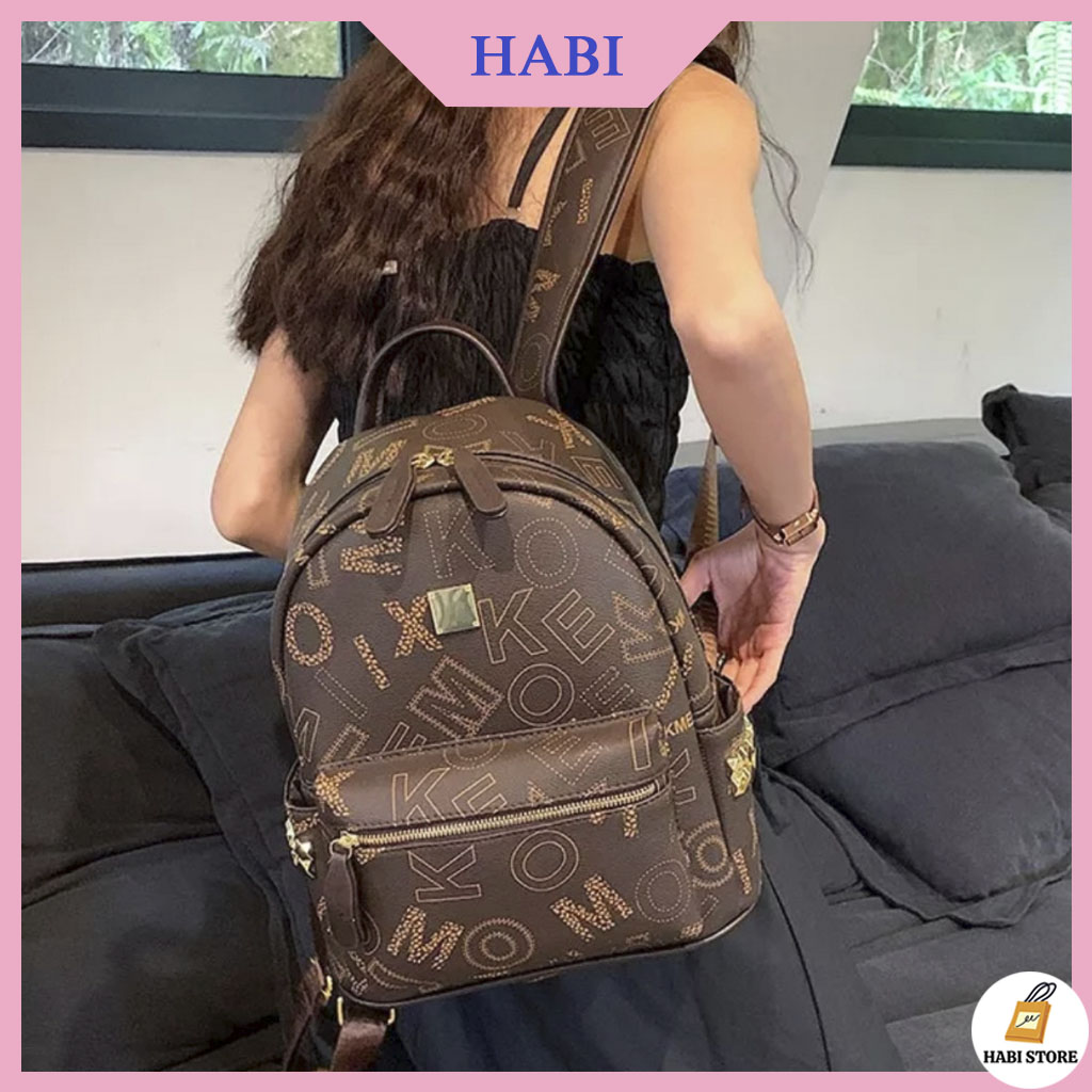 Balo thời trang, Balo đi học, Balo học sinh chữ M mới to size 40 đựng vừa sách vở, máy tính 14in, đựng vừa a4 M203