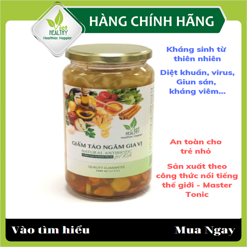 Kháng sinh tự nhiên Viet Healthy dành cho trẻ em-KSTE VietHealthy giúp thải độc, tiêu viêm, chống viêm, hỗ trợ diệt vi khuẩn, virus, giun sán, nâng cao miễn dịch, phòng ngừa các bệnh mãn tính-Viethealthy