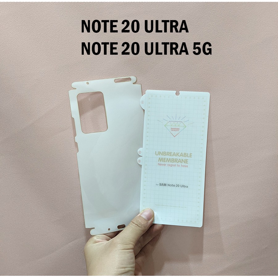 Dán PPF full viền đục lỗ loa và dán mặt trước Samsung Galaxy Note 20 Ultra/ Note 20 Ultra 5G