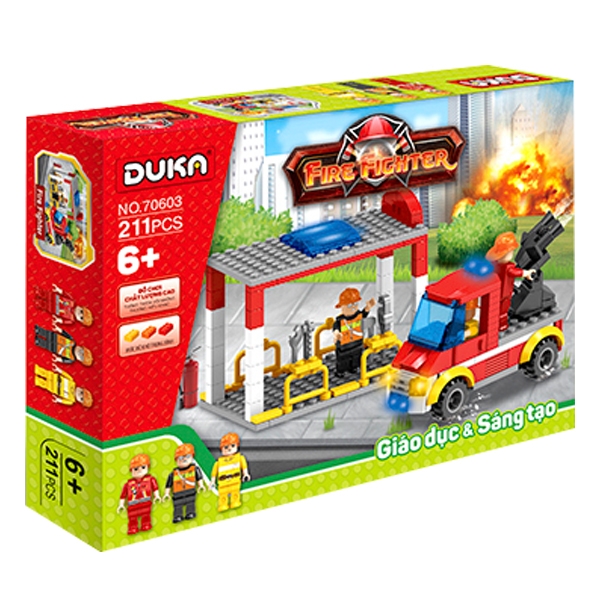 Bộ đồ chơi ghép hình lính cứu hỏa - duka z70603