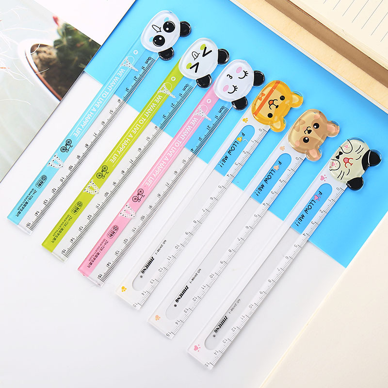 3 Thước kẻ hình gấu mèo siêu dễ thương - Thước kẻ học sinh 15cm