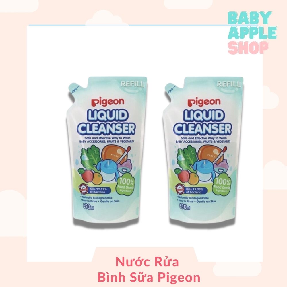 Nước Rửa Bình Sữa Pigeon Đa Năng Dạng Túi Thay Thế 650ml