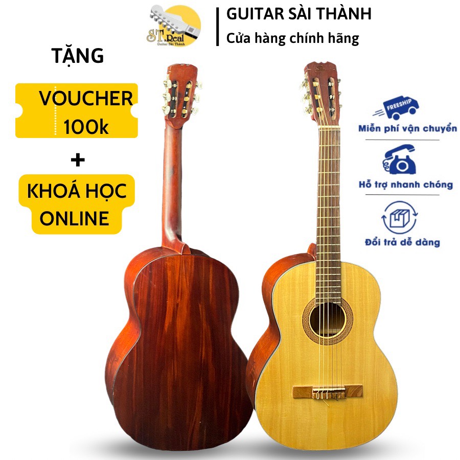 (Miễn Phí Ship) Đàn guitar classic cổ điển gỗ hồng đào âm sắc rõ ràng, vang tốt, trọng lượng nhẹ, độ bền cao và dễ sử dụng CL95ST