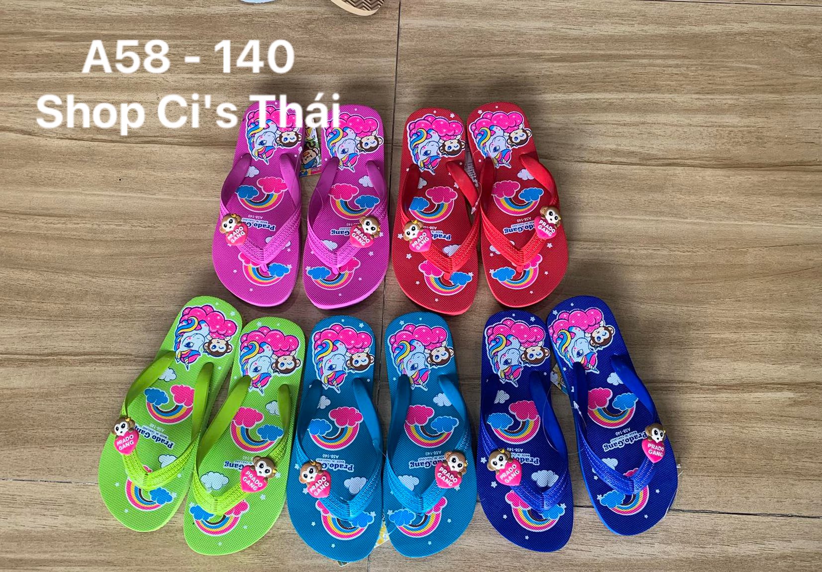 Dép thái lan dành cho nữ a58-130 và a58-140, dép thái xỏ ngón hình ticker
