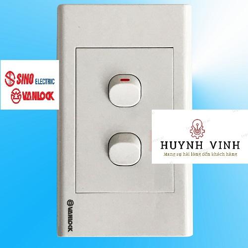 BỘ MẶT 2 LỖ + 2 CÔNG TẮC - SINO - S18