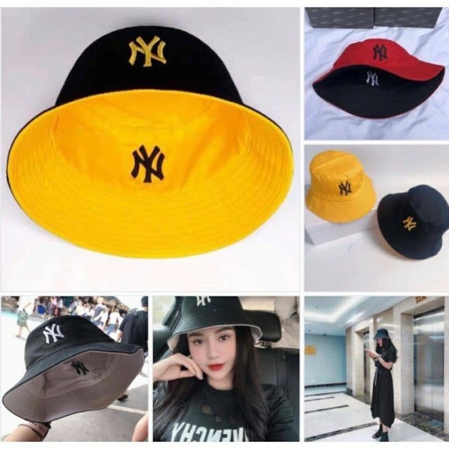 Mũ nón ny 2 mặt tai bèo, nón bucket ny hot hit-hazin thời trang unisex