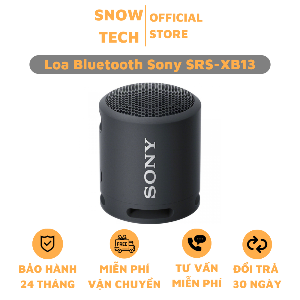 Loa không dây bluetooth Sony SRS-XB13, Âm Bass Mạnh Mẽ, Chống Nước IP67, Pin Trâu 16H, Bluetooth 4.2, Công nghệ Extra Bass, Thiết Kế Nhỏ Gọn