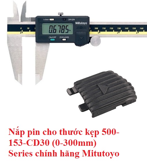 Nắp pin cho thước kẹp điện tử mitutoyo 0-300mm, nắp pin cho thước kẹp 500-153, 500-173 09gaa185 chính hãng mitutoyo