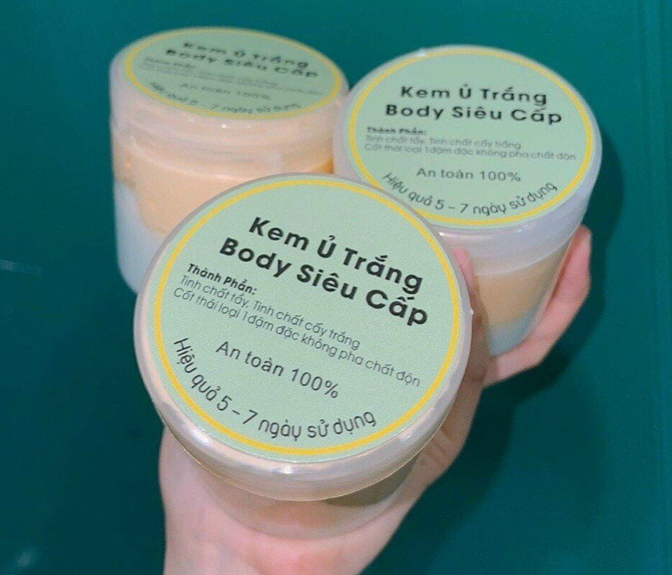 Kem body ủ trắng mix