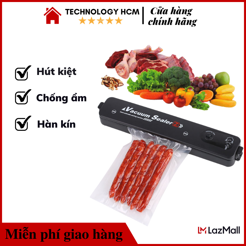 Máy Hút Chân Không Thực Phẩm gia đình - Mẫu Máy hút chân không thực phẩm mini cầm tay công suất lớn, Máy hàn miêng túi mini dùng cho gia đình siêu chắc, máy đóng gói niêm phong bảo quản thực phẩm cực lâu gia đình