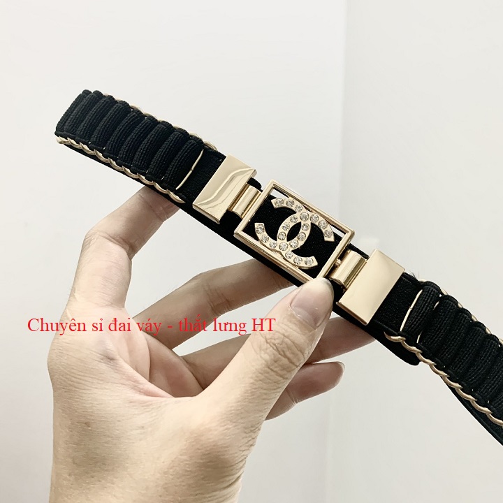 Đai váy Belt nịt nữ Chun co giãn bản nhỏ 1.5cm KẾT X vuông