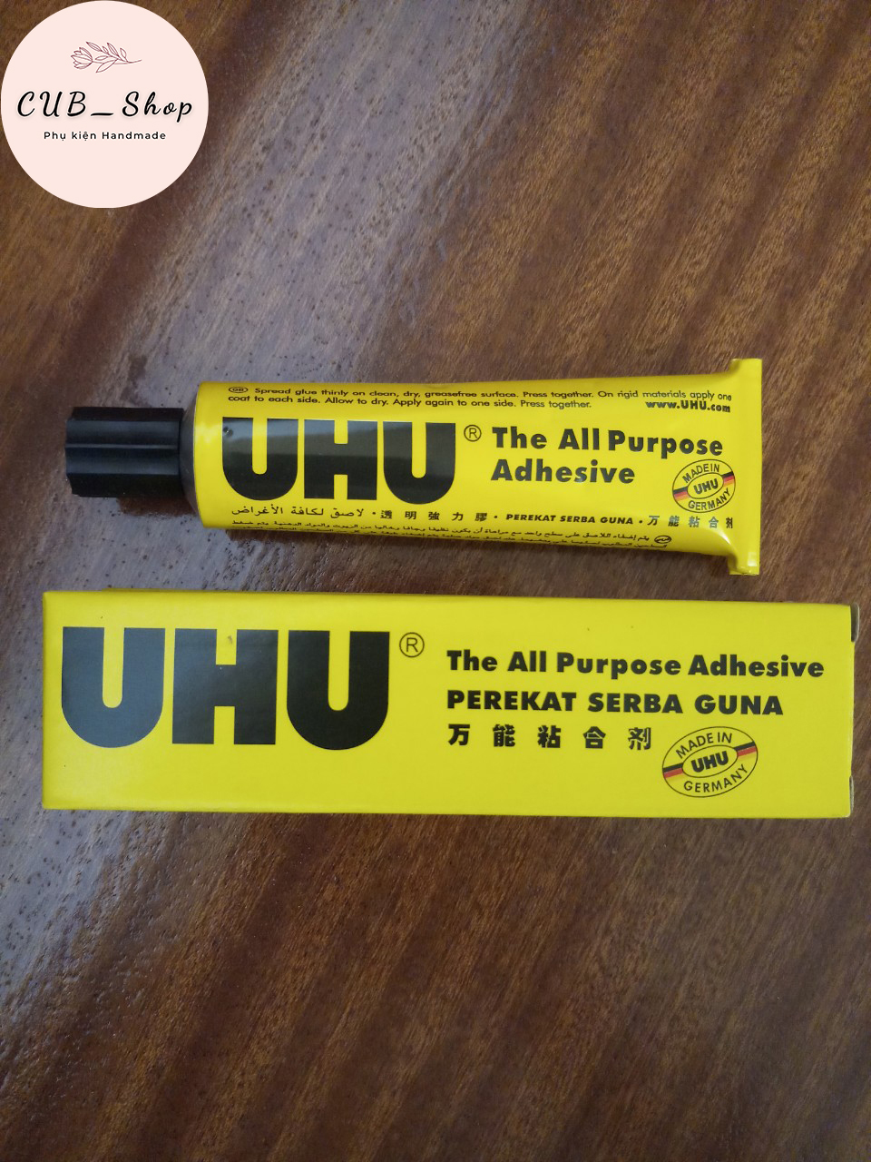 Keo UHU 35ml - Dán Vải, Nhựa, Da, Gỗ, Mô hình DIY
