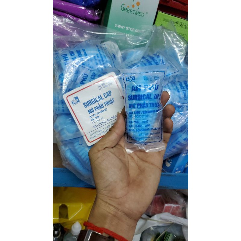 Bao trùm tóc y tế - Mũ trùm tóc con sâu(50 cái)