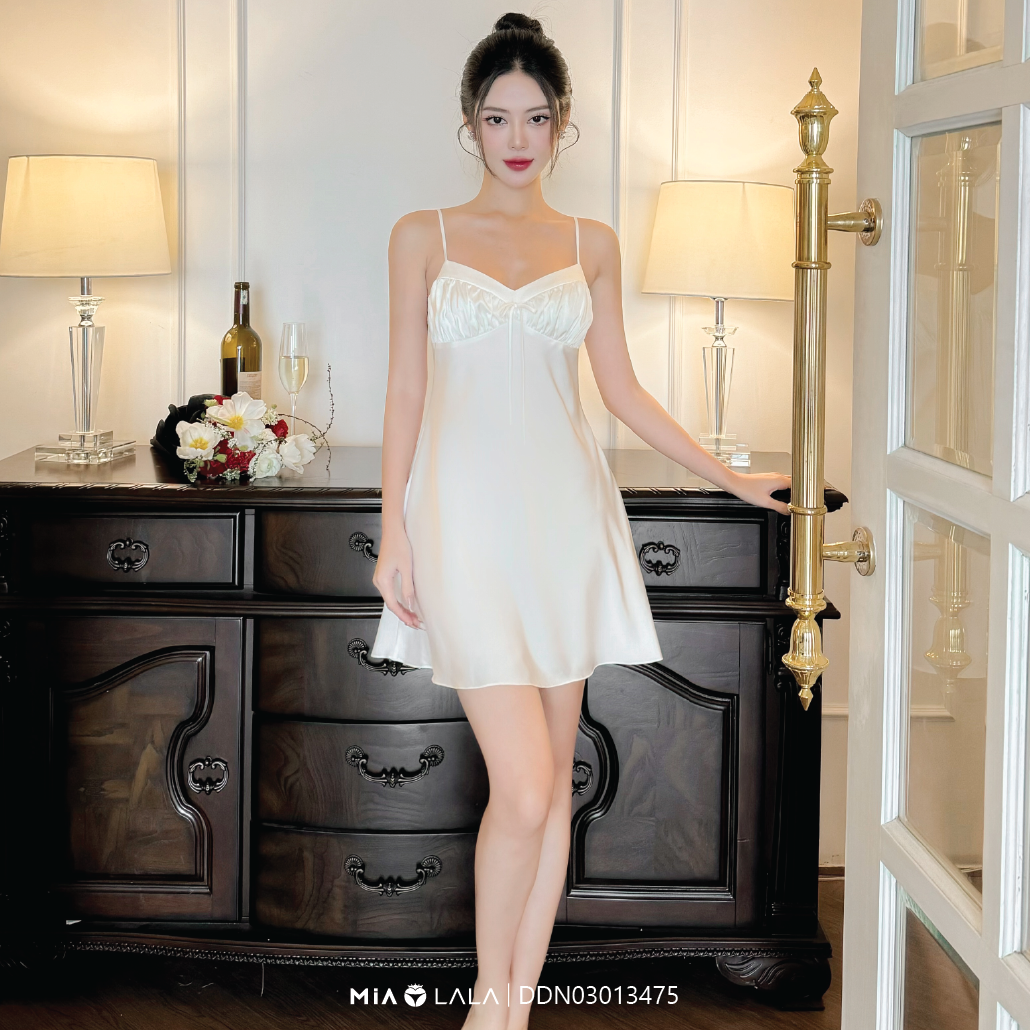 Váy ngủ 2 dây lụa satin mịn màng sang trọng mialala 3475 ddn03013475