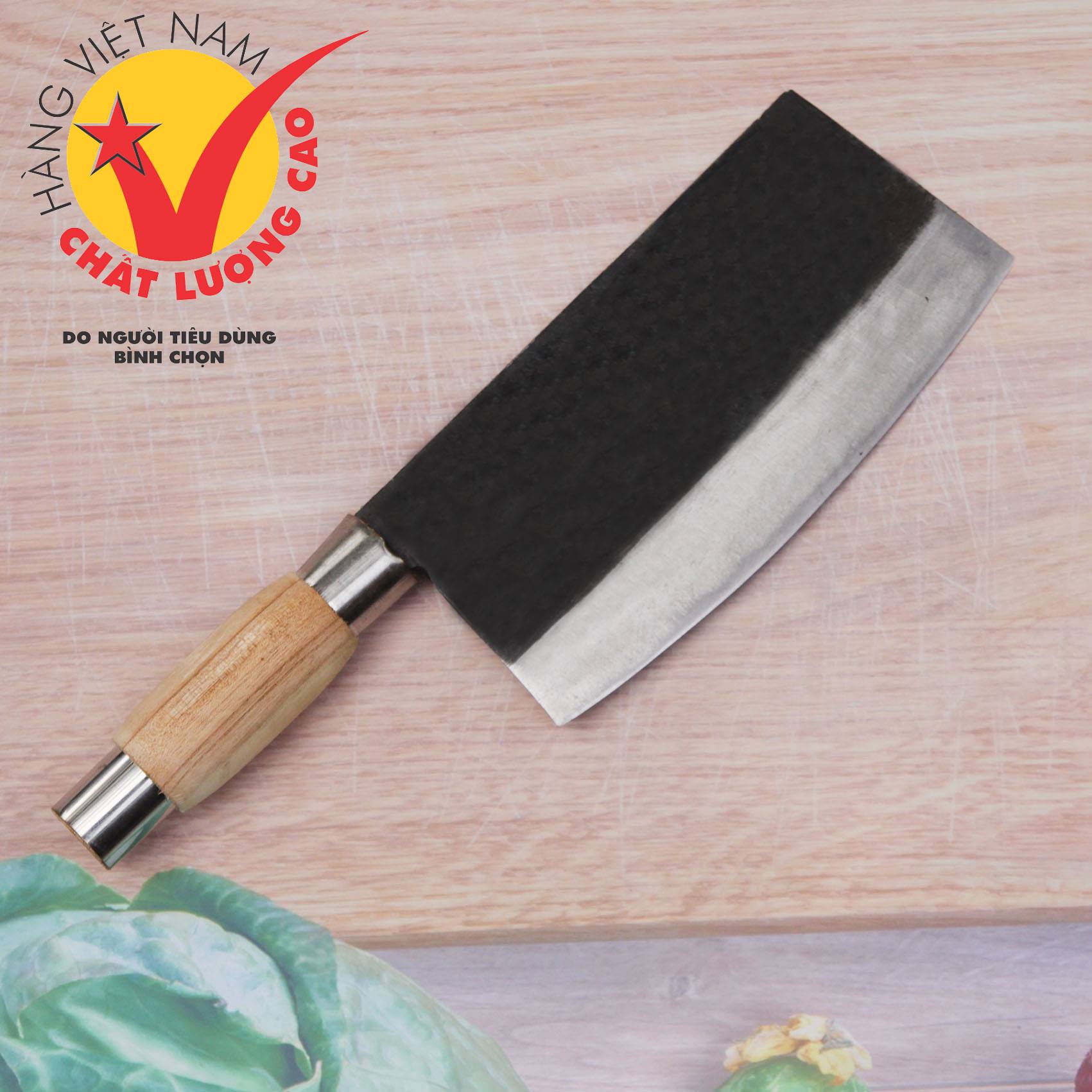 Dao chặt xương vuông (phở chặt) CS013 , Dao Đa Sỹ làm bằng nhíp xe ô tô vn