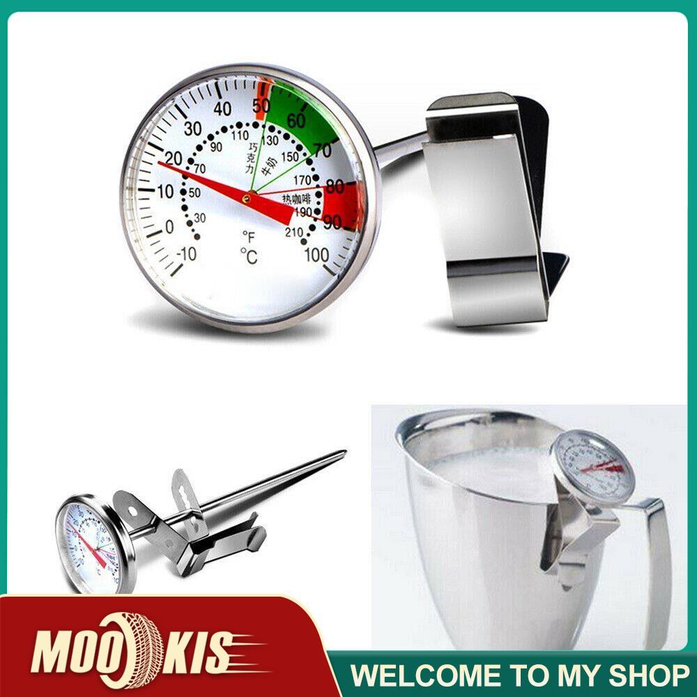 Nhiệt kế tạo bọt sữa cà phê latte thép không gỉ-10-110 ° c đầu dò kẹp bình nhiệt kế tạo bọt sữa/cà phê bình pha cà phê nhiệt kế thực phẩm kiểm soát nhiệt độ