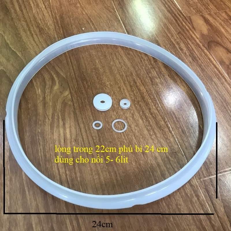Combo 5 cái Gioăng nồi áp suất điện đa năng - Gioăng cao su chính size 22 cm, 24 cm