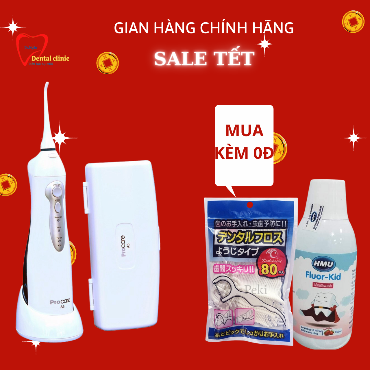Máy Tăm Nước cao cấp thế hệ mới PROCARE A3 - Máy tăm nước xịt vệ sinh răng miệng hiệu quả