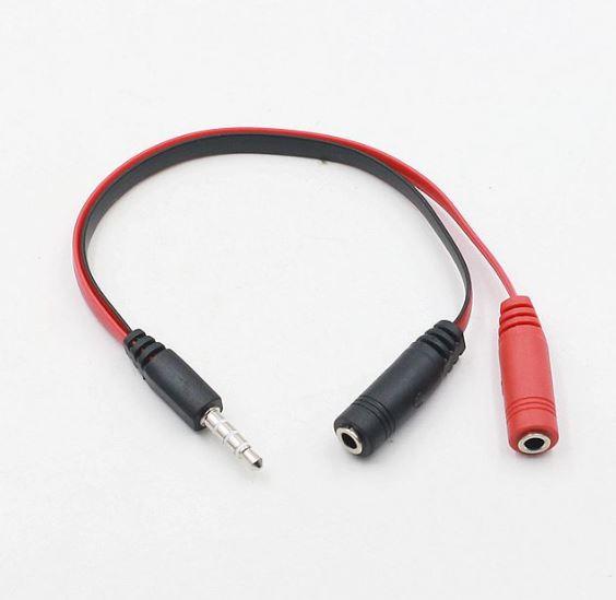 Cáp chia Tai Nghe 3.5 Mic và Loa - Jack Chia (Gộp) Cổng Tai Nghe