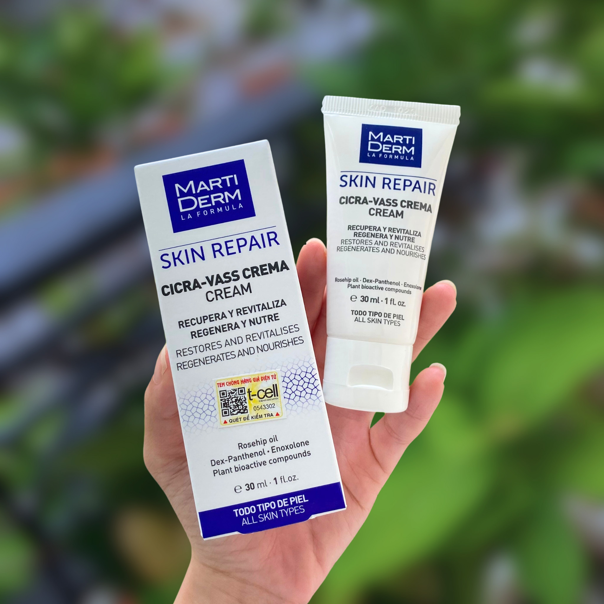 [TEM CHÍNH HÃNG] Kem Dưỡng B5 Giúp Tái Tạo & Phục Hồi Làn Da Tổn Thương MartiDerm Skin Repair Cicra Vass Cream