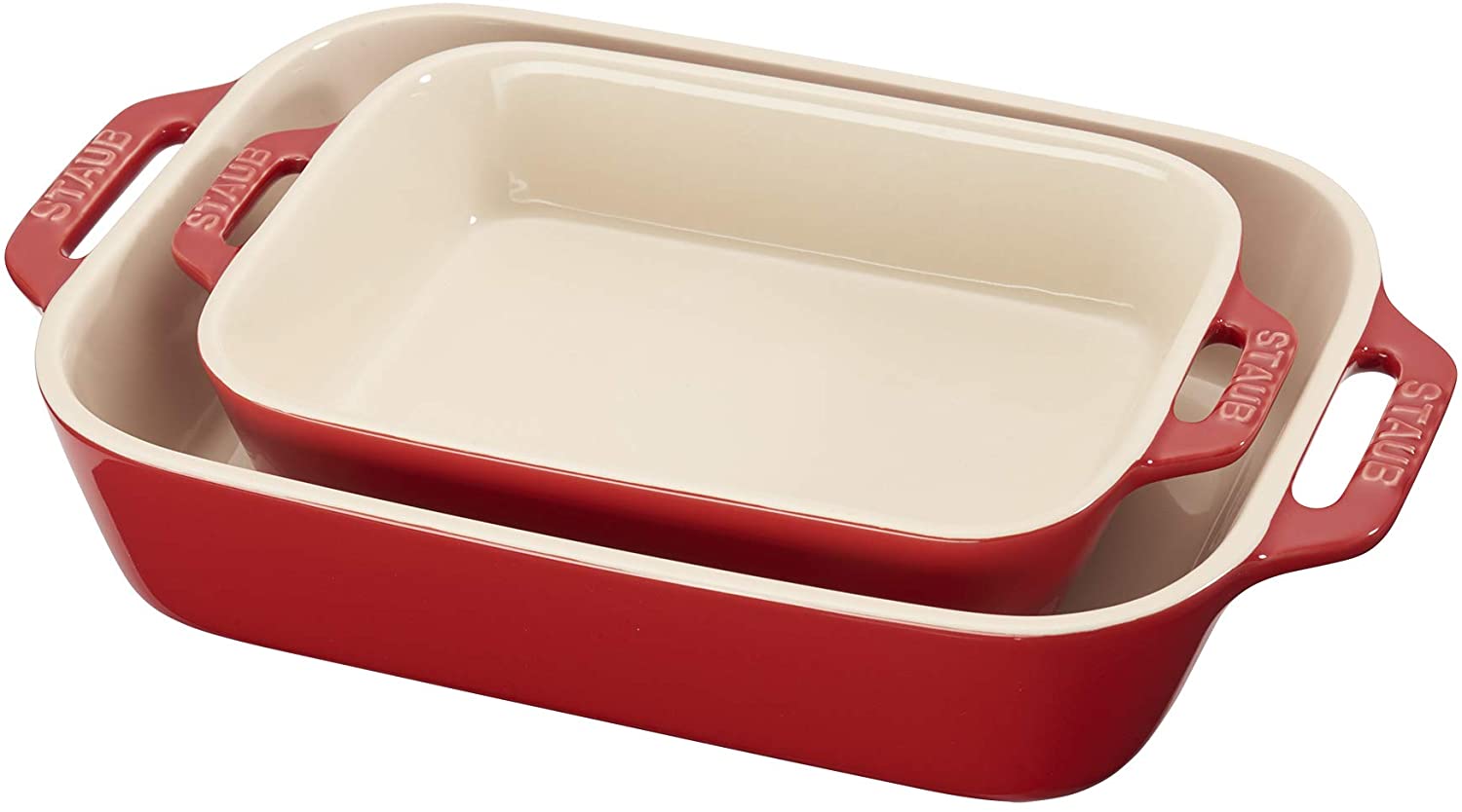 Bộ 2 khay gốm bỏ lò le creuset, hình chữ nhật