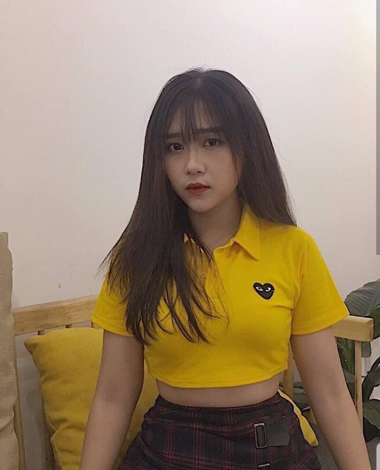 [HCM]Áo croptop áo croptop nữ cổ bẻ thêu tim ♥ mẫu mới cực xinh(kèm ảnh thật)