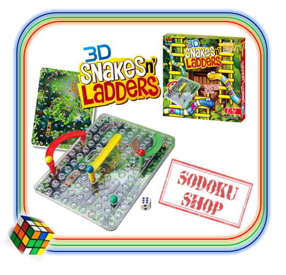 01009 đồ chơi giải trí gia đình - board game cờ rắn và thang 3d - đồ chơi trí tuệ cho bé và gia đình