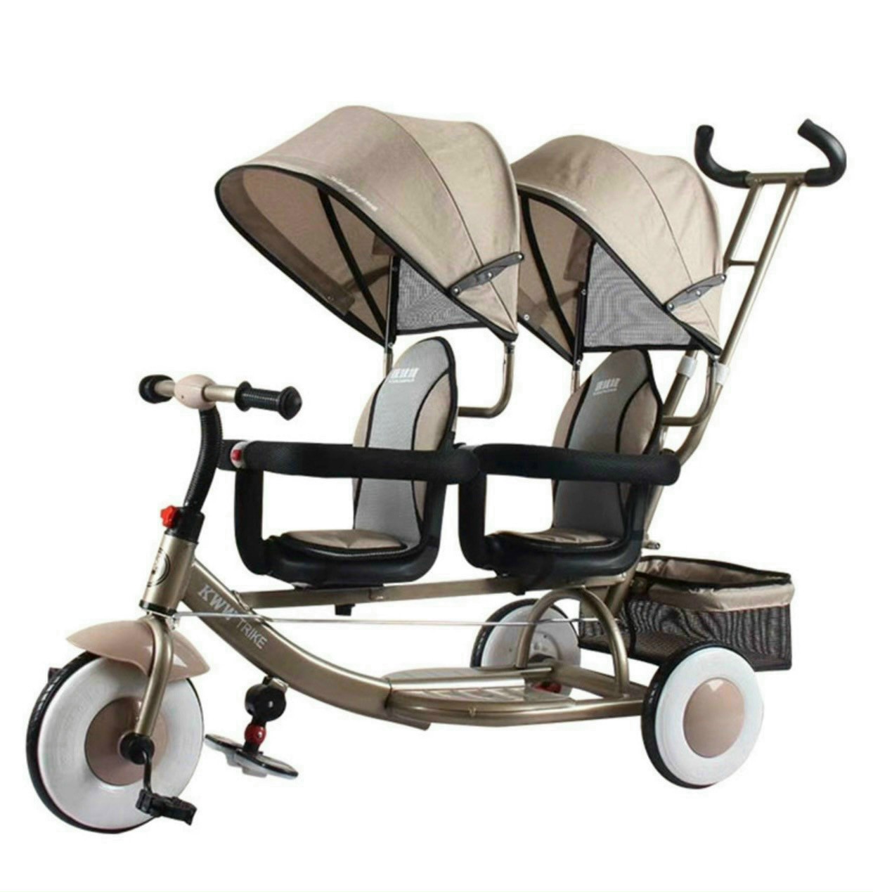 [siêu rẻ] XE ĐẨY ĐÔI CÓ 2 CHỖ NGỒI CÓ BÀN ĐẠP