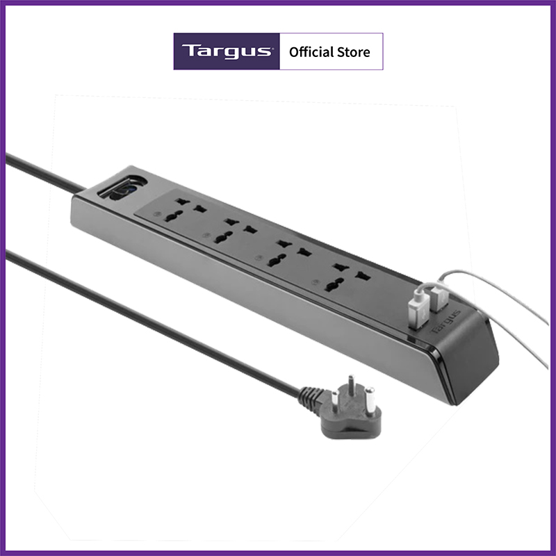 Ổ Cắm Điện 4 Ổ 3 Chấu TARGUS APS13 Smart Surge Chống Sét - Hàng Chính Hãng