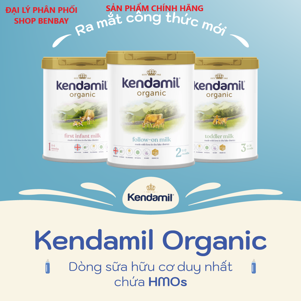 [FREESHIP - TẶNG MÃ GIẢM GIÁ 10%]Sữa Kendamil Organic số 1-2-3 (800g), sữa Kendamil Anh, mẫu mới , sữa phát triển toàn diện, tăng cân, tăng cao.  LIÊN HỆ TRỰC TIẾP ĐỂ ĐƯỢC GIÁ TỐT 0972831447