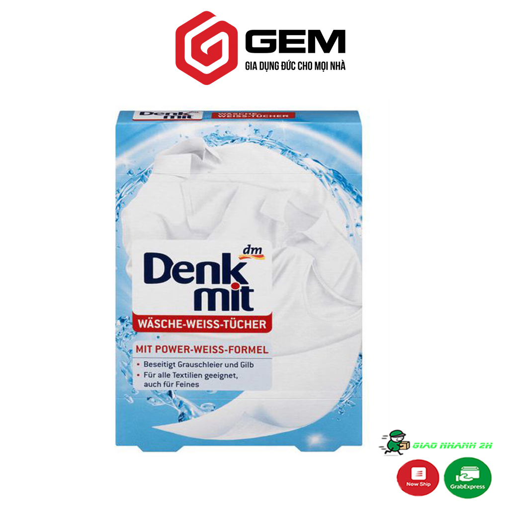 Giấy tẩy trắng quần áo Denkmit 20 miếng