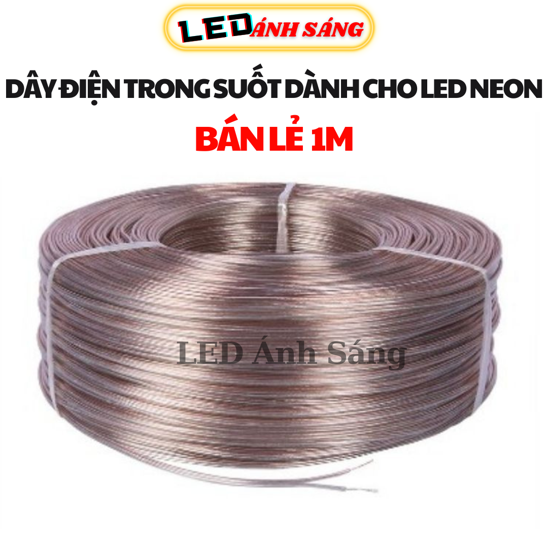 Bán lẻ 1m dây điện trong suốt dành cho dây led neon