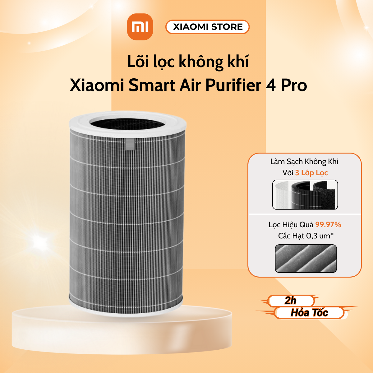 Lõi lọc không khí Xiaomi Smart Air Purifier 4 Pro Filter - Hàng Chính Hãng Xiaomi Sản Xuất