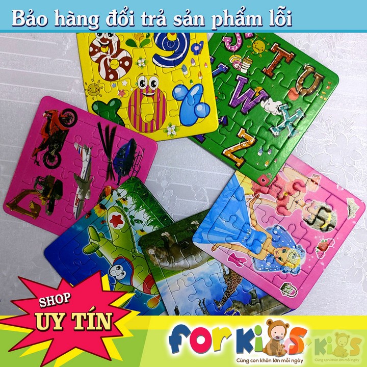 Đồ Chơi Xếp Hình Puzzle 9 Mảnh. Bộ 3 Bảng Ghép Hình