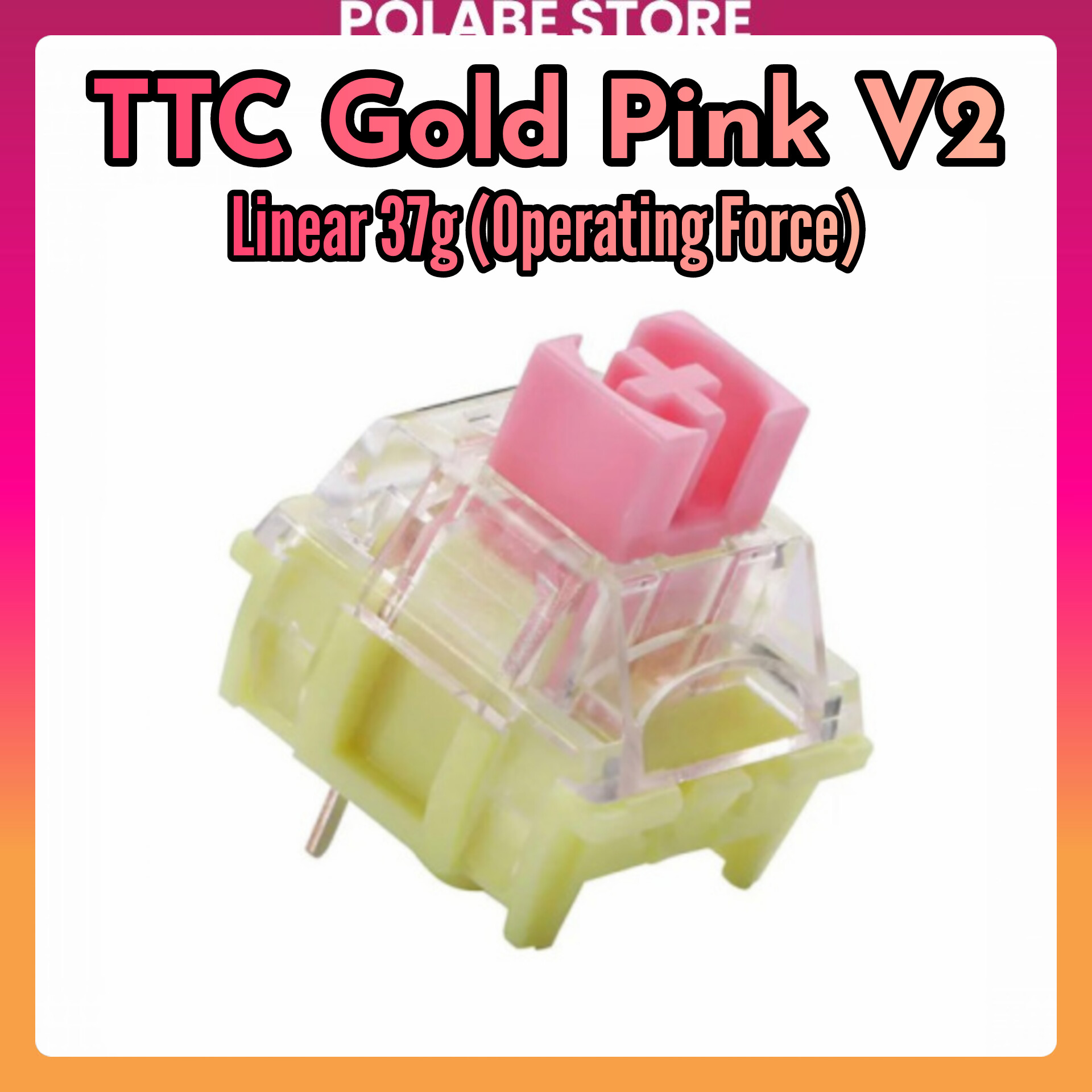 TTC Gold Pink V2 linear switch bàn phím cơ Polabe Store TTC switch