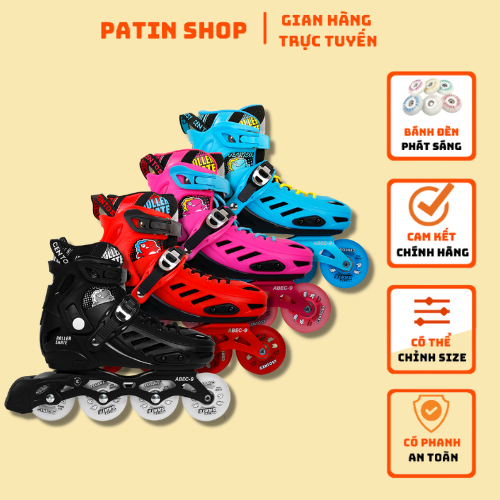 Giày Patin trẻ em  Centosy T-rex – (4 màu) + Mũ bảo hộ + Bộ bảo hộ nhỏ + túi đựng giày