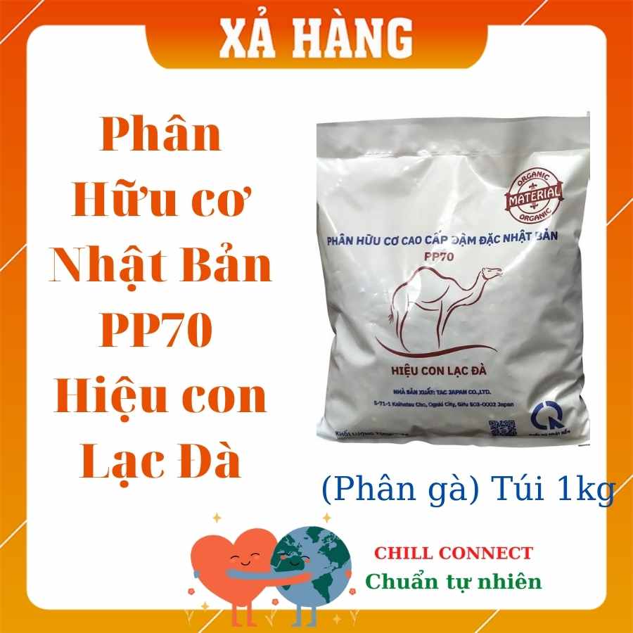 Phân hữu cơ Nhật Bản, Phân gà vi sinh, chuyên bón rau, củ, quả, cây trồng, túi 1kg