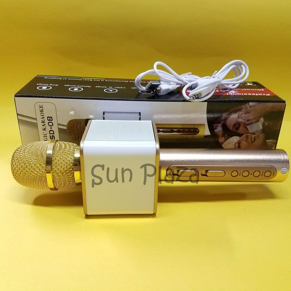 Micro hát karaoke sd 08 - mic hát karaoke kiêm loa bluetooth
