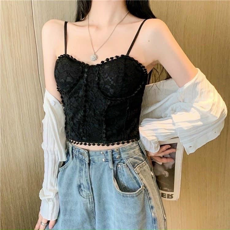 Áo bra ren hai dây- áo bra nữ 2 dây ren hoa siêu sexy mềm viền nổi sang chảnh cao cấp - áo ngực hai dây