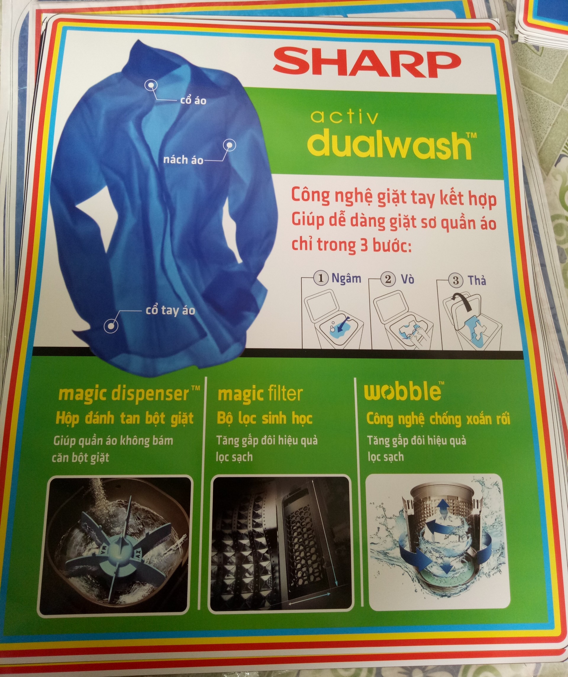 Tem máy giặt sharp