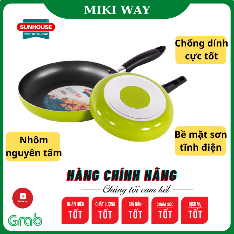 Bộ Đôi Hoàn Hảo - Chảo Siêu Chống Dính Sunhouse (24 -18 cm)
