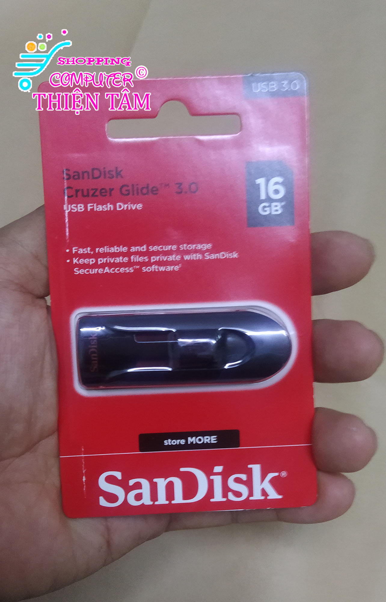 Usb dành cho pc laptop sandisk cz600 16gb - usb 3.0 computer thiện tâm
