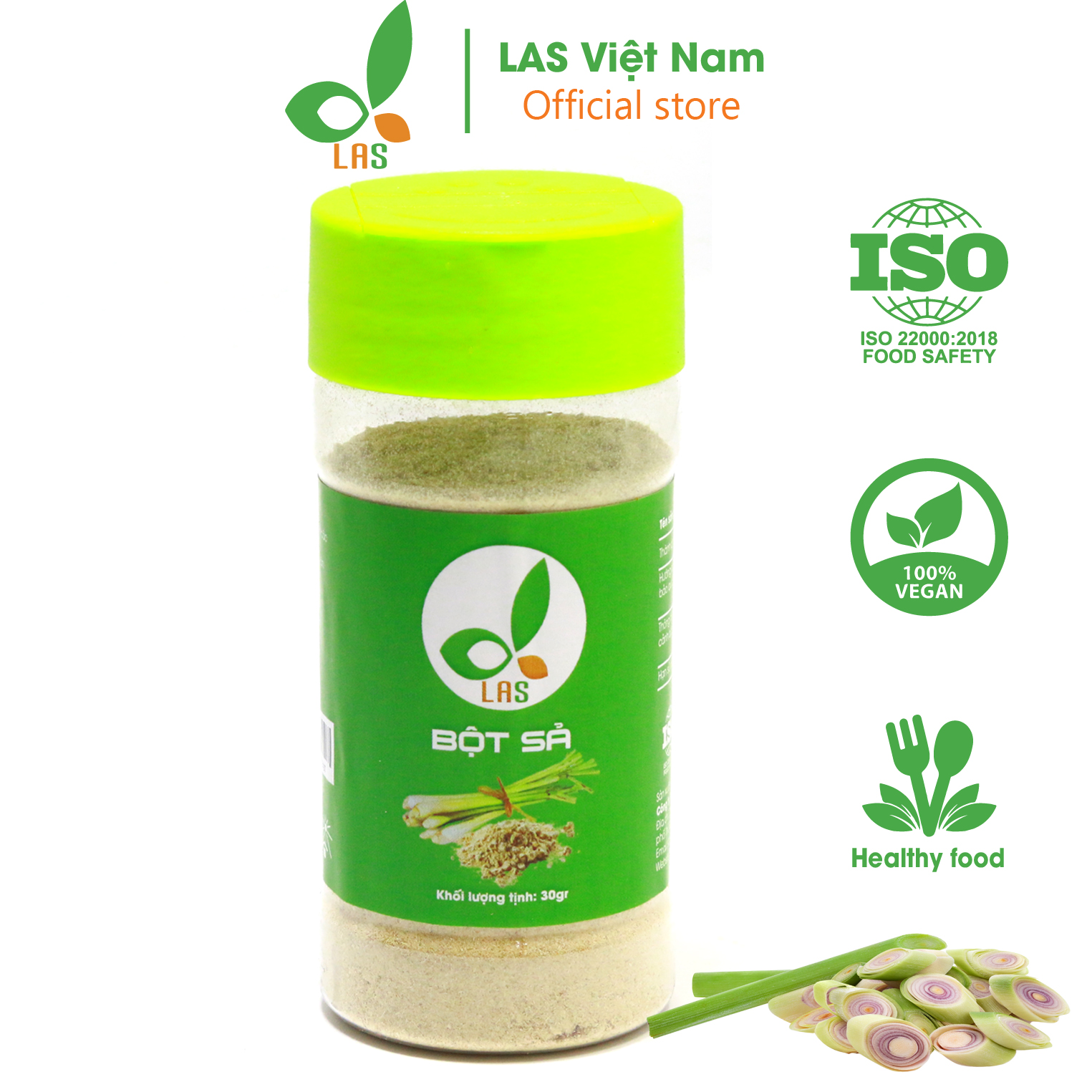 Bột sả nguyên chất - hũ 30gr | las việt nam