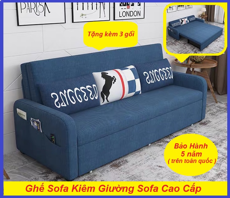 [Trả góp 0%][Có Video] Ghế Sofa Cao Cấp Kiêm Giường Sofa Gấp Gọn 1m90 x 1m61 Kèm Ngăn Chứa Đồ Đa Năng Ghế Sofa Giường Đa Năng