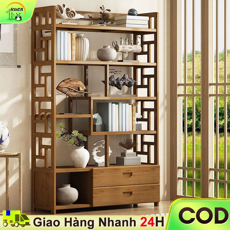  KUCA Kệ Sách Để Sàn Nhiều kệ sách gỗ Ngăn hiện đại dễ dàng lắp ráp kích thước 