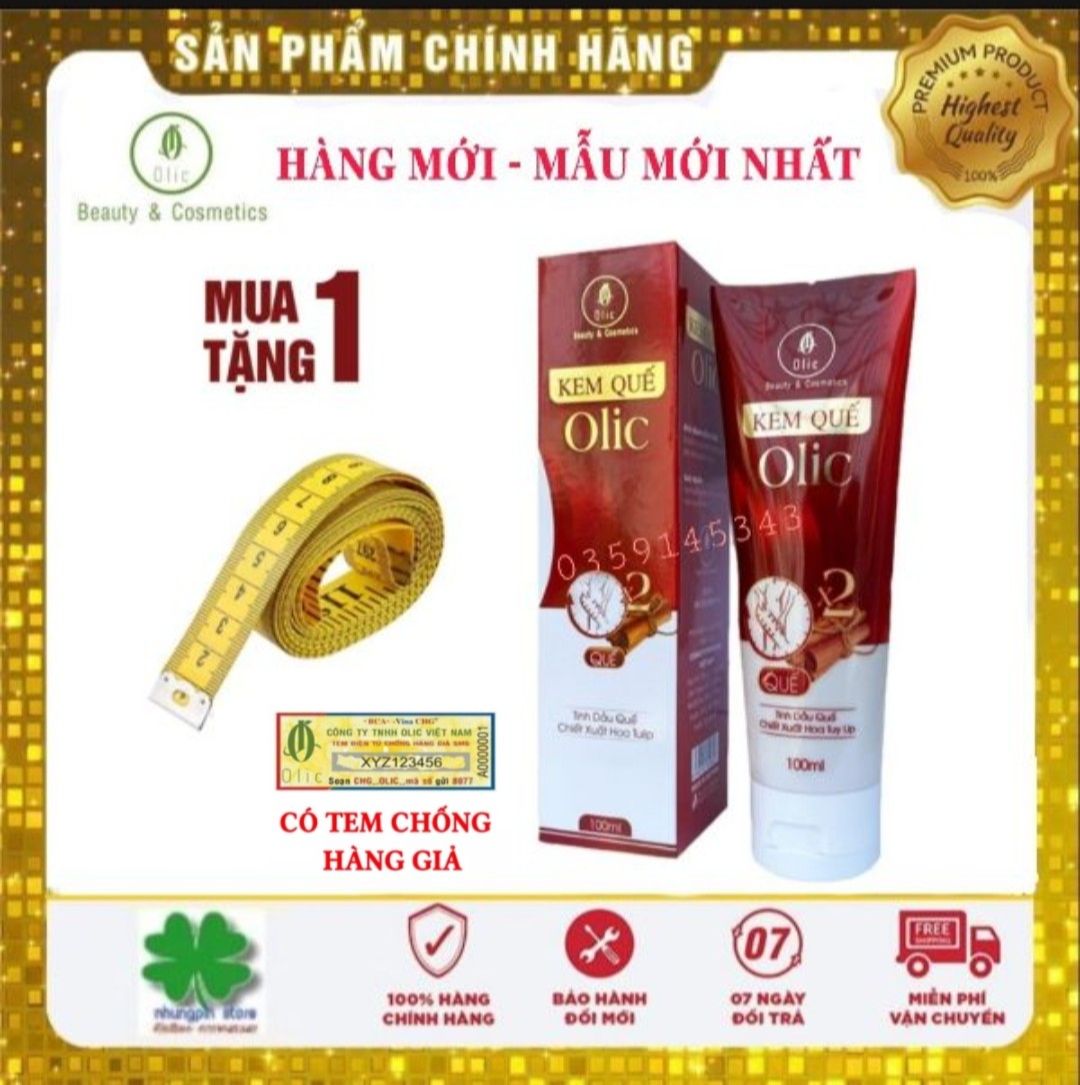 Kem tan mỡ bụng Olic hàng chuẩn 1000% không nóng rát mẫu mới chiết xuất từ quế và gừng an toàn hiệu quả
